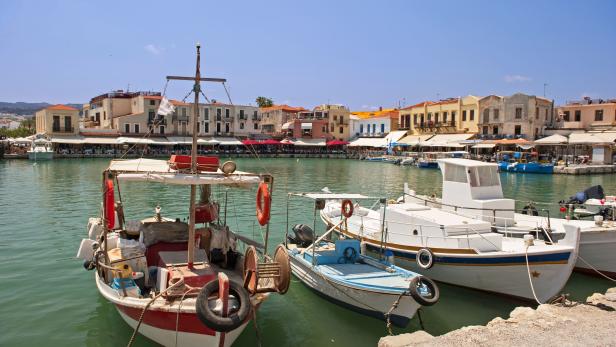 Old venetian port in Rethymnon, Crete