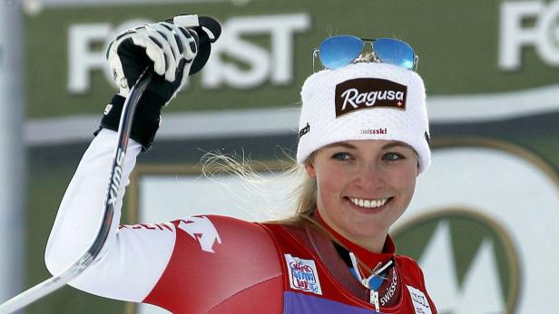 Nicht perfekt, und doch gewonnen: Lara Gut machte bei schwierigen Bedingungen das Beste aus dem zweiten Super-G von Cortina.