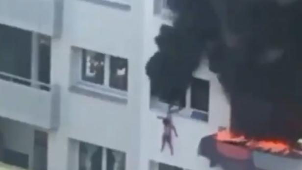 Video: Zwei Kinder retten sich vor Feuer in Wohnung in Grenoble
