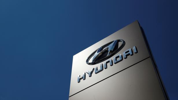 FILE PHOTO: A shop sign of Hyundai is seen outside a car showroom in Milton Keynes, Britain