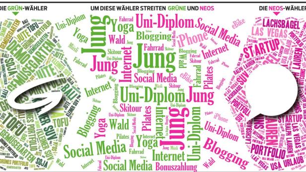 Die Schnittmenge der Grün- und Neos-Wähler sowie ihrer Sympathisanten: Höhere Bildung, gutes Einkommen, angemessener bis luxuriöser Lebensstil, nachhaltiges Wirtschaften und gesunde Ernährung