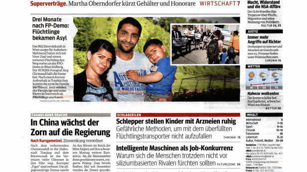 Eine syrische Familie, die nach einer FPÖ-Demo in Wien Asyl erhielt.