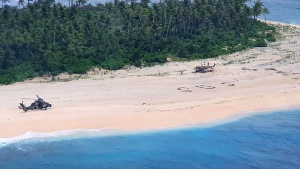 SOS im Sand: Vermisste Segler auf Pazifik-Insel entdeckt