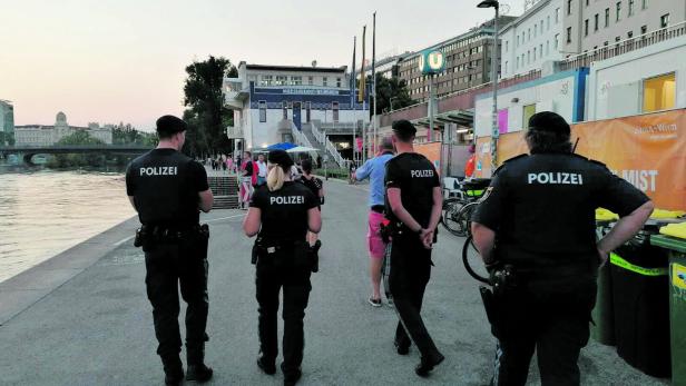 Neuer Hotspot für die Polizei: Auf Patrouille am Donaukanal