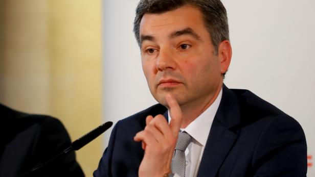 Austrian Interior Minister Peschorn addresses the media in Vienna