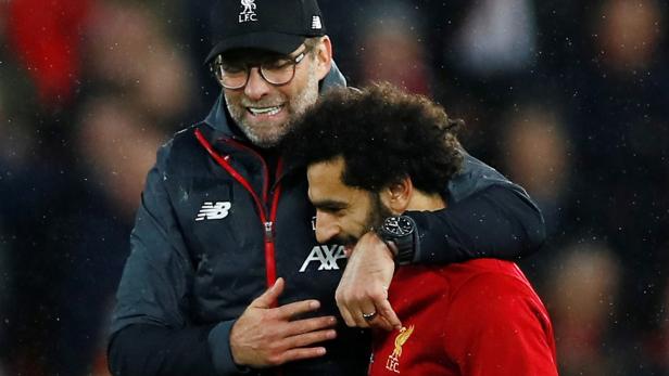 Große Fußballkunst bei Sky Österreich: Liverpools Mohamed Salah und Trainer Jürgen Klopp