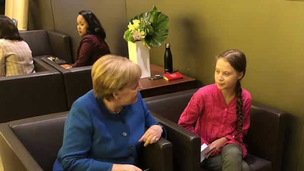 Angela Merkel empfängt Greta Thunberg im Berliner Kanzleramt