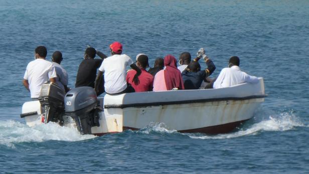 Migranten vor der italienischen Insel Lampedusa