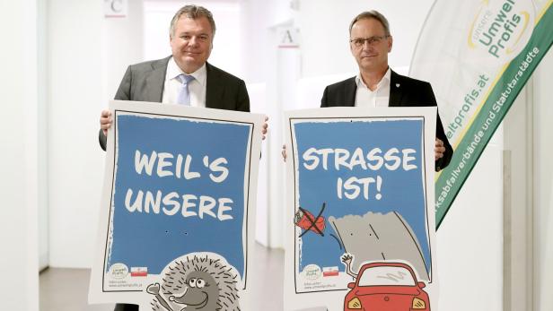 Steinkellner (l.) und Wohlmuth wollen mit der „Wirf nix raus“-Kampagne das Bewusstsein stärken.