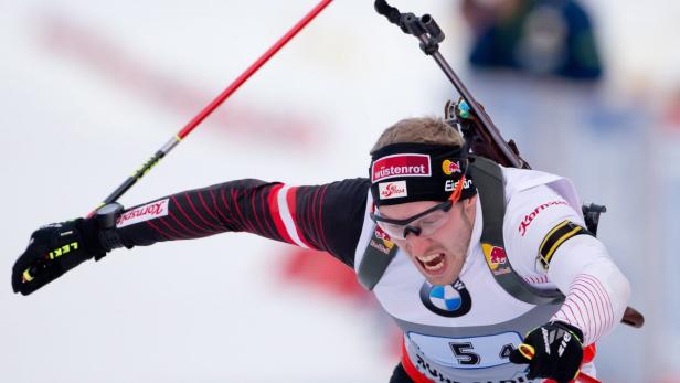 Landertinger bei Biathlon Weltcup in Ruhpolding (D).