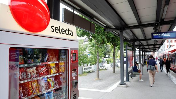 Vending machine of Swiss self-service retailer Selecta is seen in Zurich