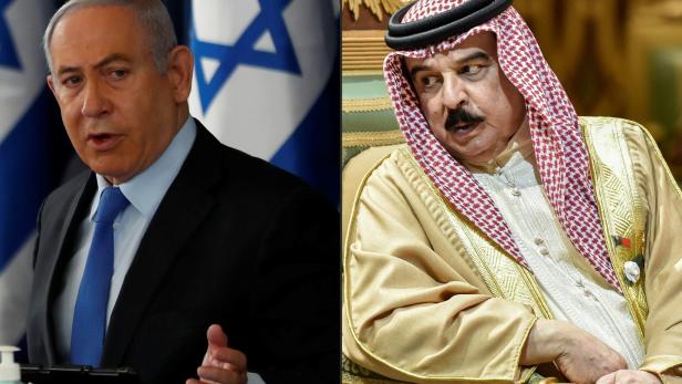 Israels Premier Netanyahu und der König von Bahrain