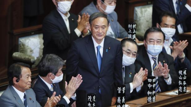 Newly elected Japanese Prime Minister Yoshihide Suga