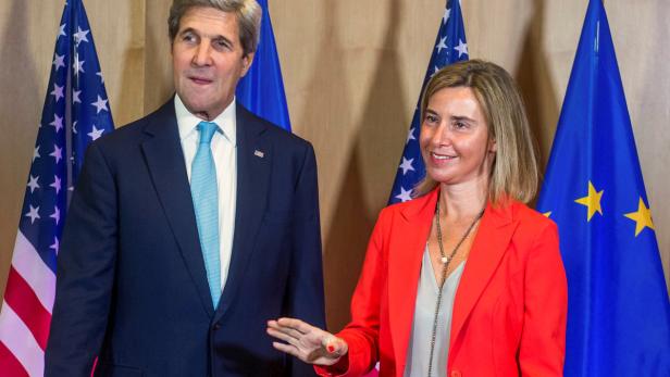 John Kerry und Federica Mogherini (re.)