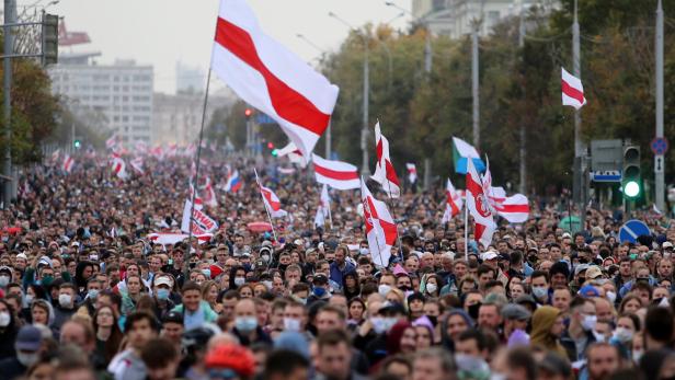 Proteste in Minsk gegen das weißrussische Regime