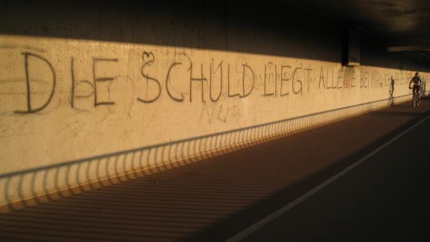 Licht und Schatten auf dem Reichsbrücke-Radweg