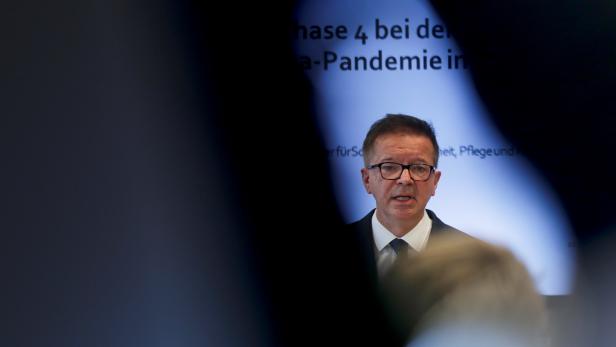 Austrian Health Minister Anschober addresses the media in Vienna