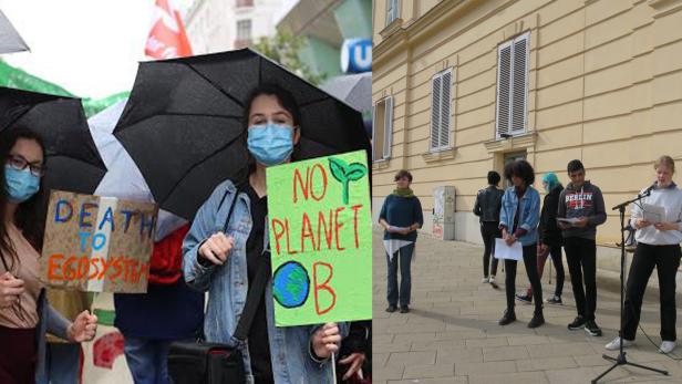 "My Revolution"-Jugendliche beim Klimastreik und YEP-Jugendliche stellen ihr Manifest vor