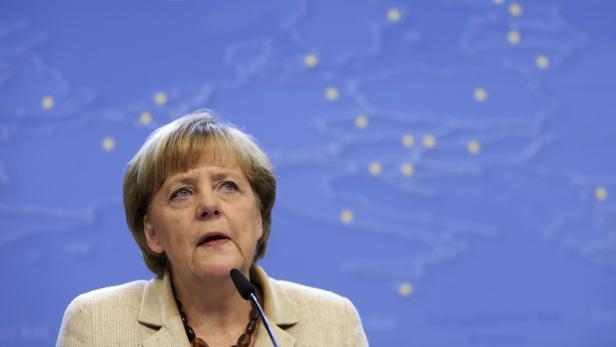 Germany's Chancellor Merkel addresses a news confe