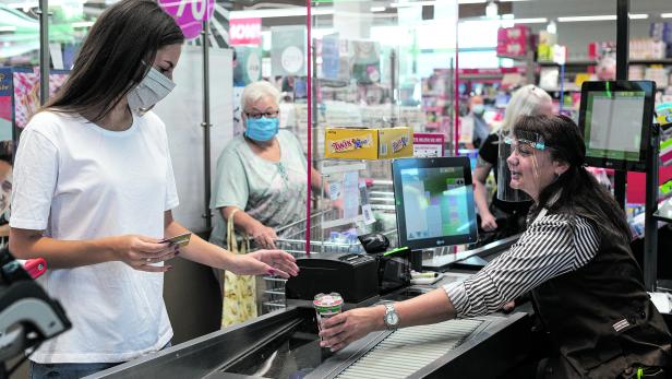 Maskenpflicht im Supermarkt