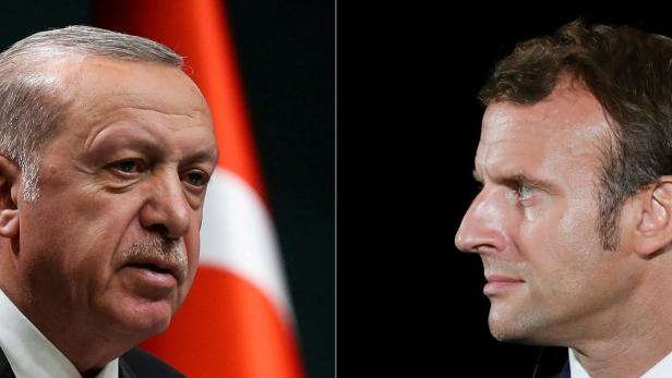 Krisenstimmung: Türkischer Präsident Erdogan (l.) und Frankreichs Staatschef Macron