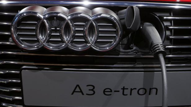 Ein Audi A3 e-tron auf der Auto-Show in Detroit 2016.
