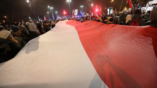 Proteste in Warschau (vergangener Dezember) für eine unabhängige Justiz