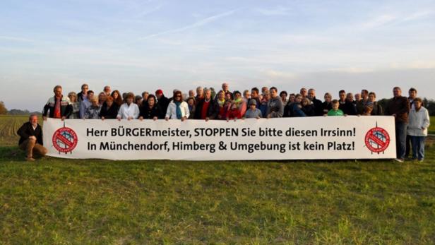 Die Bürgerinitiative &quot;Pro Mensch&quot; kämpft gegen die Errichtung des Windparks