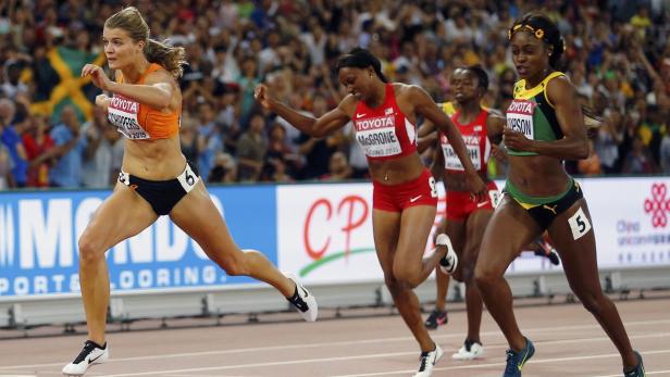 Dafne Schippers of the Netherland runs to win the