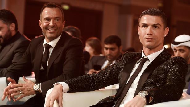 Cristiano Ronaldo mit seinem Berater Jorge Mendes