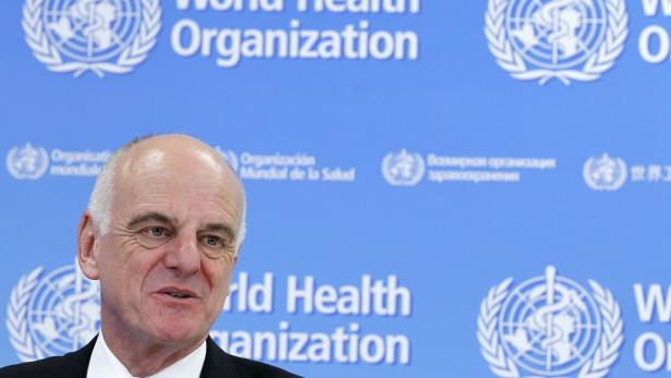 U.N. Secretary-General's Special Envoy for Ebola David Nabarro addresses the media on World Health Organization (WHO)'s health emergency preparedness and response capacities in Geneva