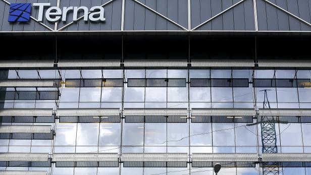 The logo of Terna is seen at the company's headquarters in Rome