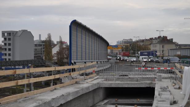 Wiener A23: Abbruch der "gesperrten Ausfahrt Simmering" hat begonnen