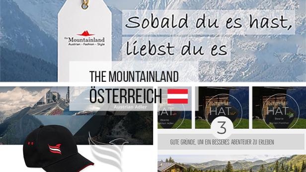 "The Mountainland":  Caps & Co designed, bestickt und bedruckt in Österreich!