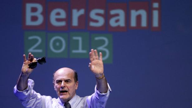 Italian PD (Democratic Party) leader Bersani speak