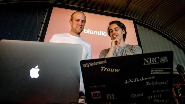 Die beiden Gründer von Blendle: Marten Blankesteijn und Alexander Klopping