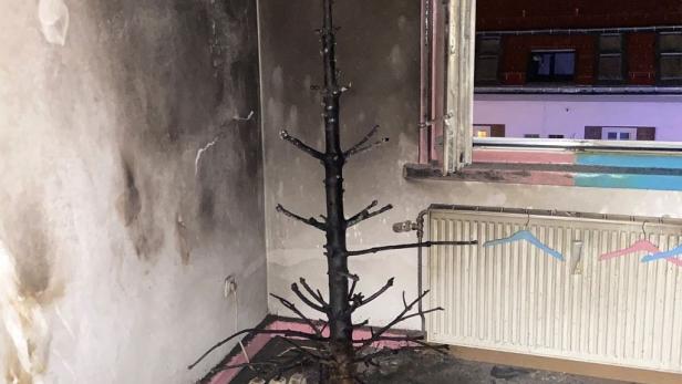 Frau bei Christbaumbrand in Kaisermühlen verletzt