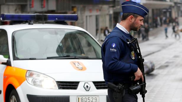 Belgischer Polizist in Brüssel.