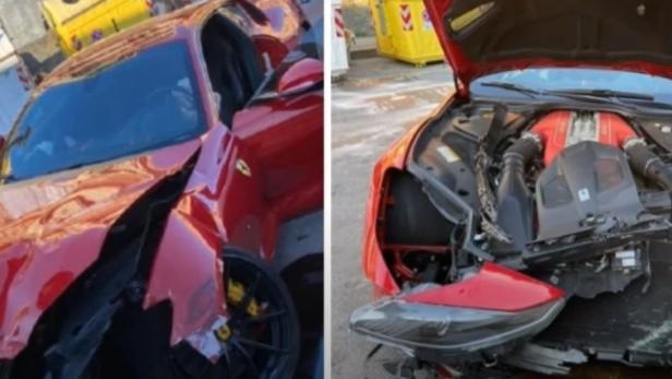 Autowäscherei-Mitarbeiter fuhr Ferrari des Fußball-Stars zu Schrott