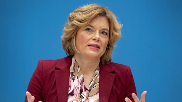 German Agriculture Minister, Julia Kloeckner, addresses the media during a the presentation of the "Oeko-Barometer-2020" (Eco-Barometer-2020) report as part of a press conference in Berlin