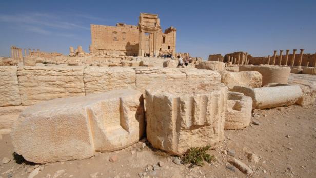 Blick auf die Tempelanlage von Baal.