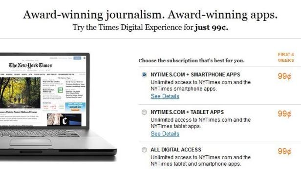 New York Times steigert digitale Auflage