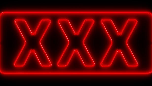 Neon signboard: XXX