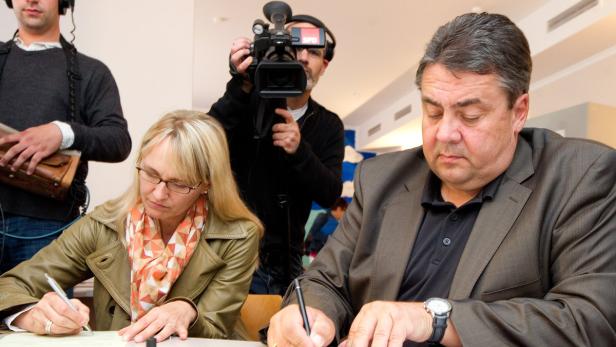 Sigmar Gabriel mit Ehefrau: Mittwochs kümmert er sich um Tochter