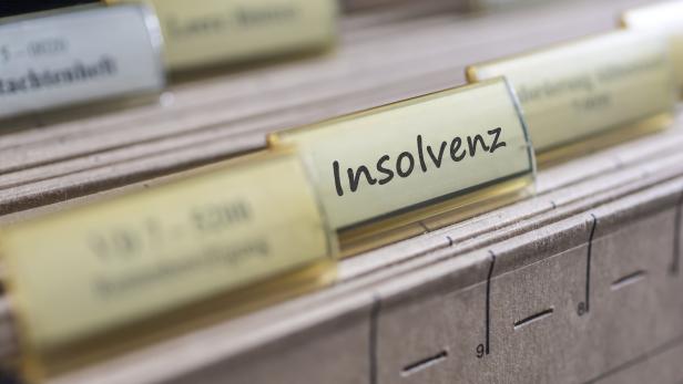 Old tab with the german word for insolvency