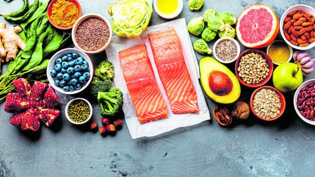 Healthy food clean eating selection