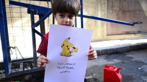 Syrische Kinder hoffen auf Rettung durch Pokémon Go