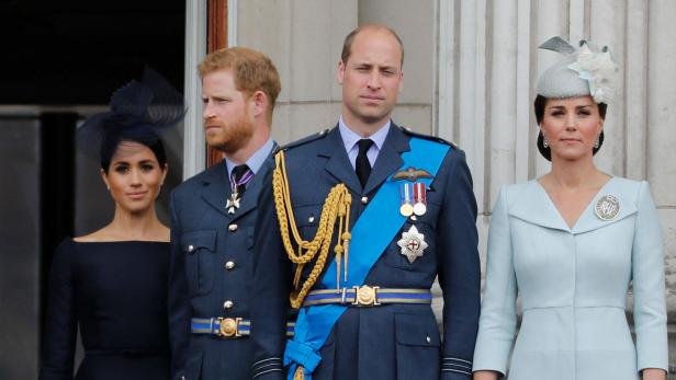 Herzogin Meghan und Prinz Harry, Prinz William und Herzogin Kate (v. li. n. re.)