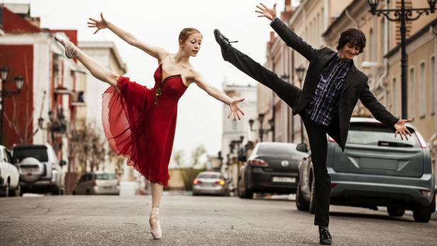Balletttänzer in den Straßen Havannas
