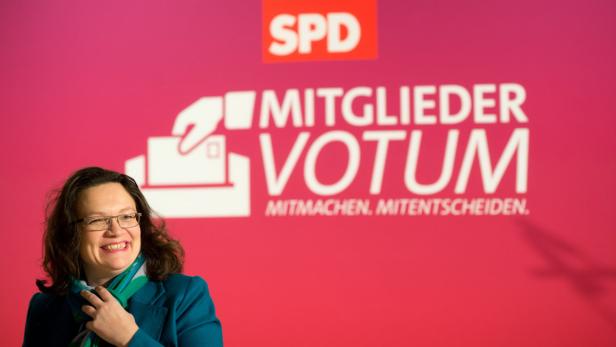 Auftritt in Dresden: SPD-Generalsekretärin Andrea Nahles